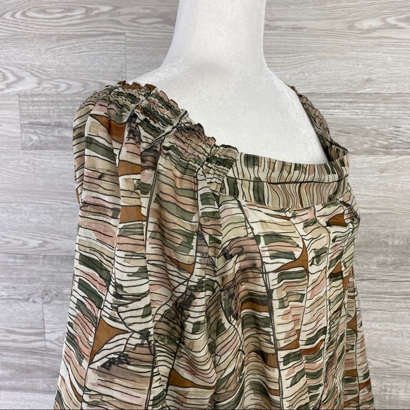 NWOT vintage Perte by Krizia Cotton Abstract Print Blouse - Picture 3 of 7